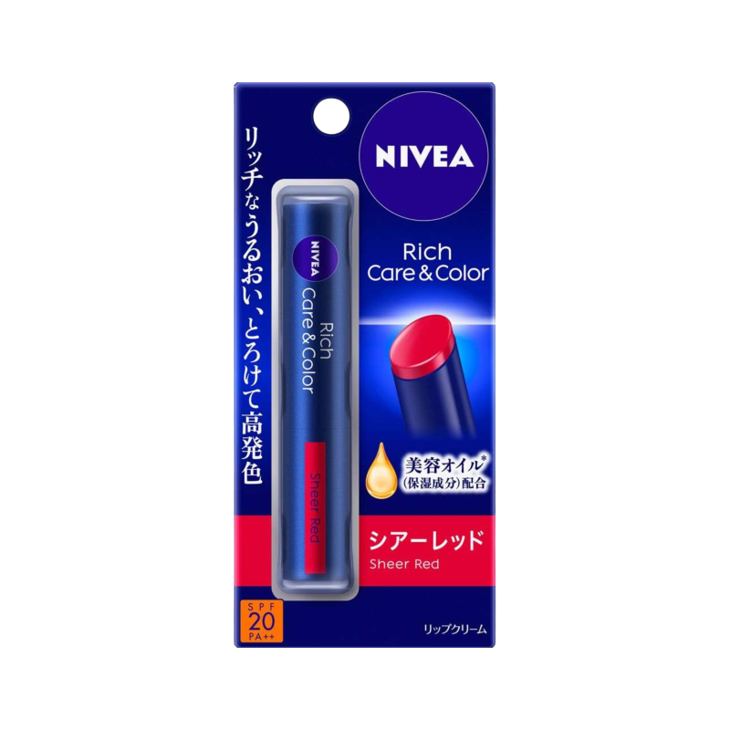 Nivea Rich Care & Color Lip Cream -Coral Red 2gm