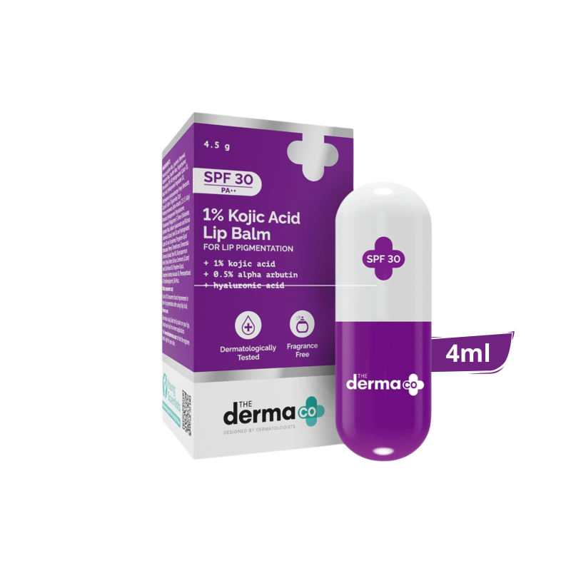 The Derma Co. 1% Kojic Acid Lip Balm SPF 30 Pa++ 4gm