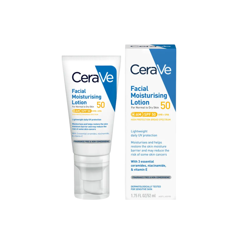 CeraVe AM Facial Moisturising Lotion SPF50 52ml