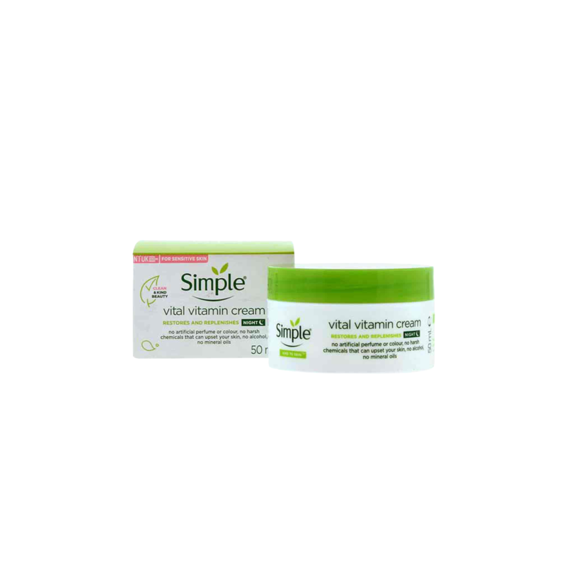 Simple Vital Vitamin Cream Restores and Replenishes Night 50ml