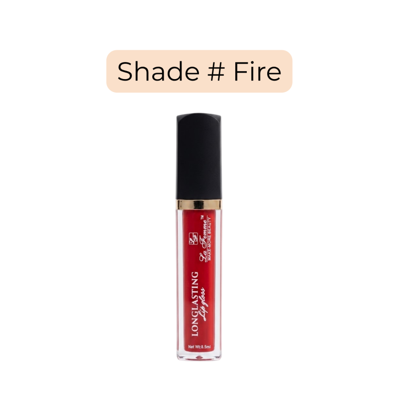 La Femme LongLasting Lip Gloss Shade # Fire