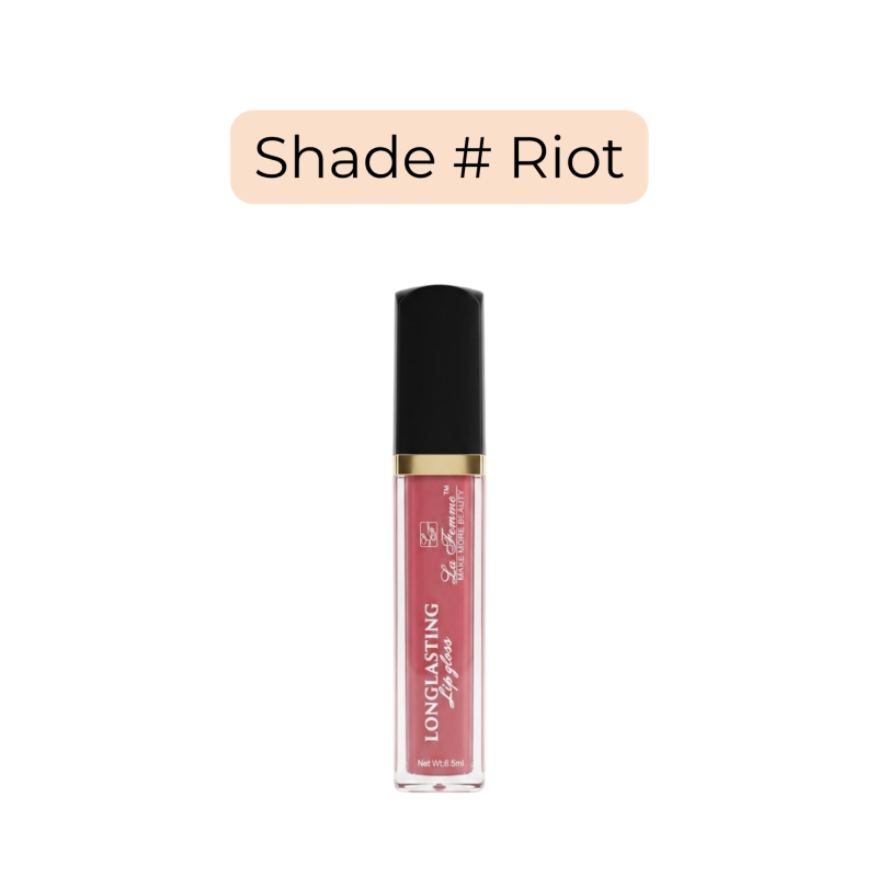 La Femme LongLasting Lip Gloss Shade  # Riot                