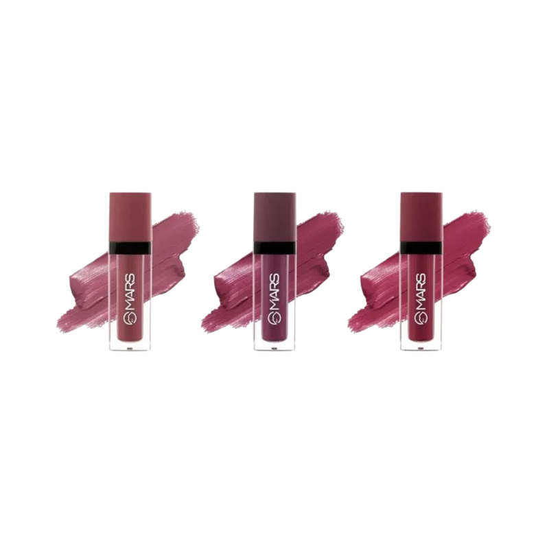 Mars Cosmetics Queen of Mattes Liquid Lipsticks Box Set #02 Plums & Maroons 13.5ml