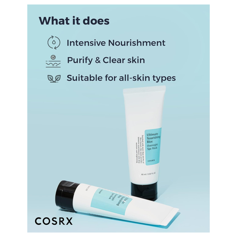COSRX Ultimate Nourishing Rice Overnight Spa Mask – 60ml