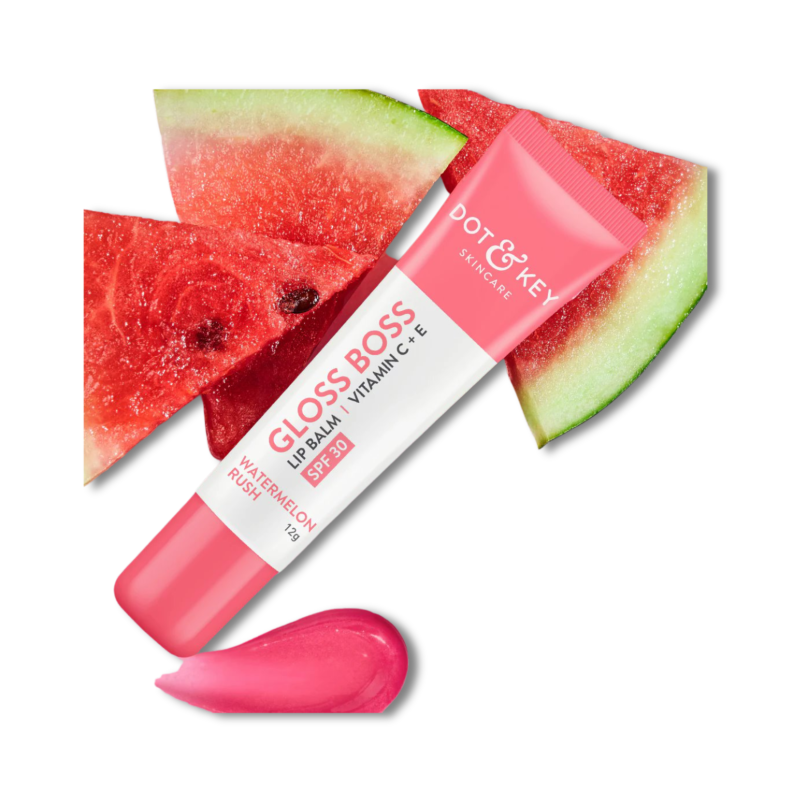 Dot & Key Gloss Boss Vitamin C + E Lip Balm with SPF30 Watermelon Rush 12gm