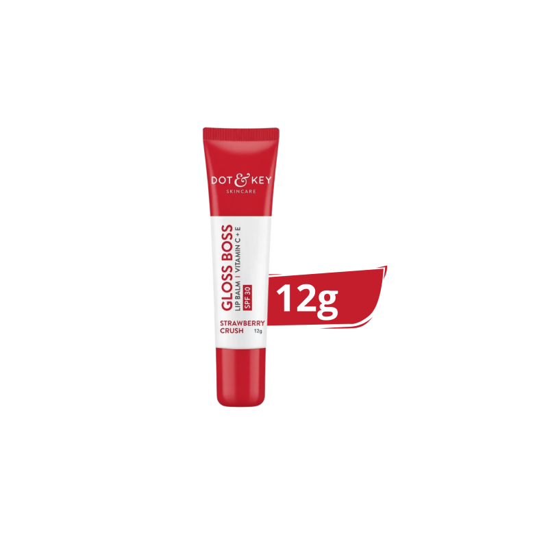 DOT & KEY Gloss Boss Vitamin C+E Tinted Lip Balm Strawberry Crush with SPF 30 12g - 