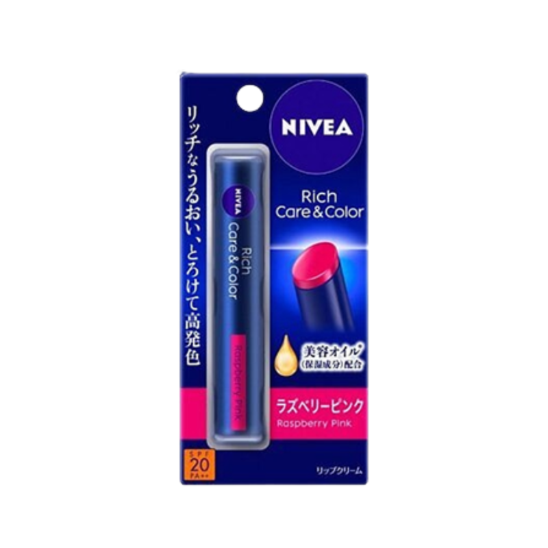 Nivea Rich Care & Color Lip Cream - Raspberry Pink 2gm