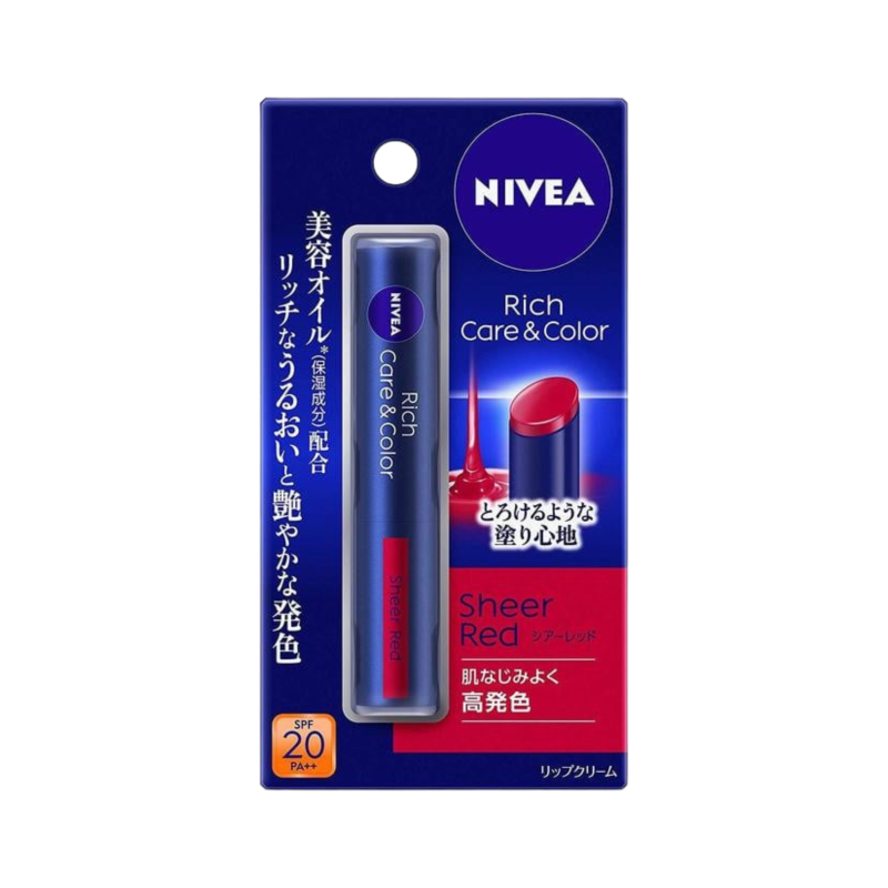 Nivea Rich Care & Color Lip Cream - Sheer Red 2gm