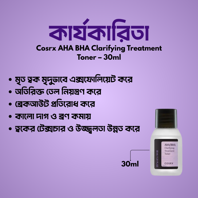 Cosrx AHA BHA Clarifying Treatment Toner – 30ml