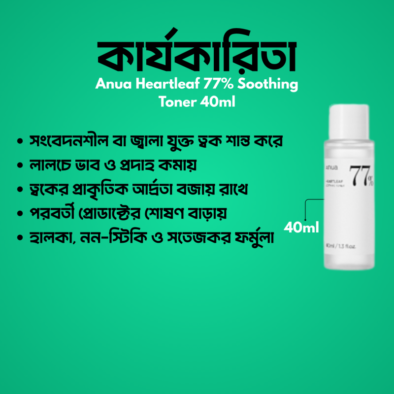 Anua Heartleaf 77% Soothing Toner 40ml