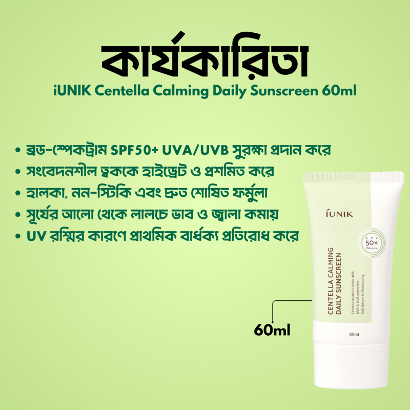 iUNIK Centella Calming Daily Sunscreen 60ml
