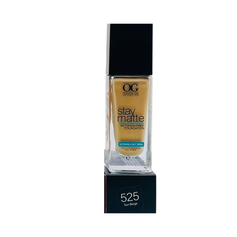 OG Outdoor Girls Stay Matte ReTouch Free Foundation Normal/Oily Skin 30ml (Sun Beige #525)