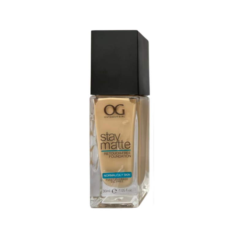 OG Outdoor Girls Stay Matte ReTouch Free Foundation Normal/Oily Skin 30ml (Rich Tan #530)