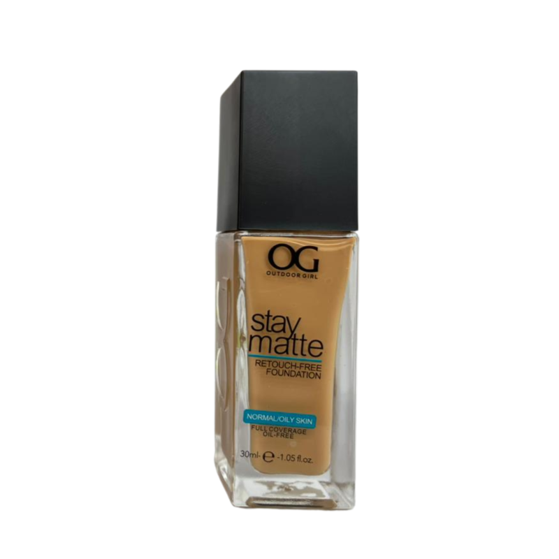 OG Outdoor Girls Stay Matte ReTouch Free Foundation Normal/Oily Skin 30ml (Spicy Brown #625)