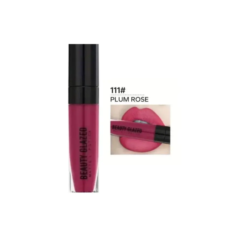 Beauty Glazed Silky Smoothness Matte Lipstick #111 Plum Rose 8gm