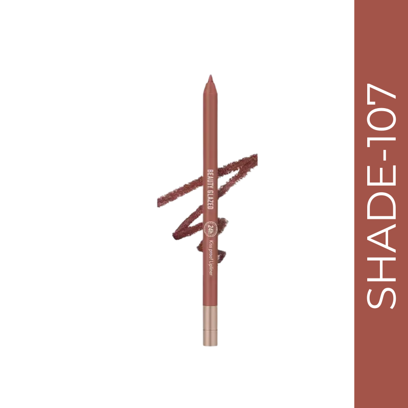 Beauty Glazed Waterproof & Long Lasting Lip Liner #B107 Dark Brown (0.6gm)