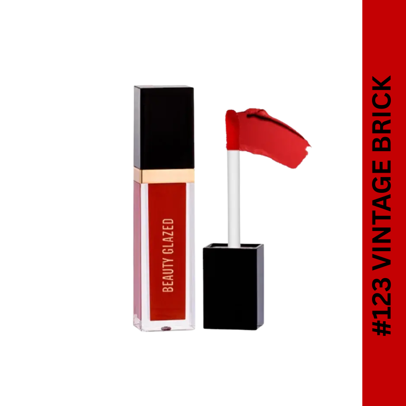 Beauty Glazed Matte Liquid Lipstick 123 Vintage Brick 