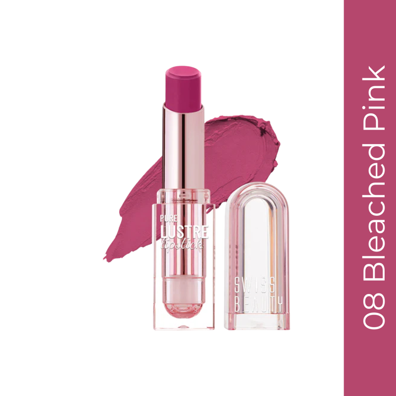 Swiss Beauty Pure Lustre Lipstick 08 Bleached Pink