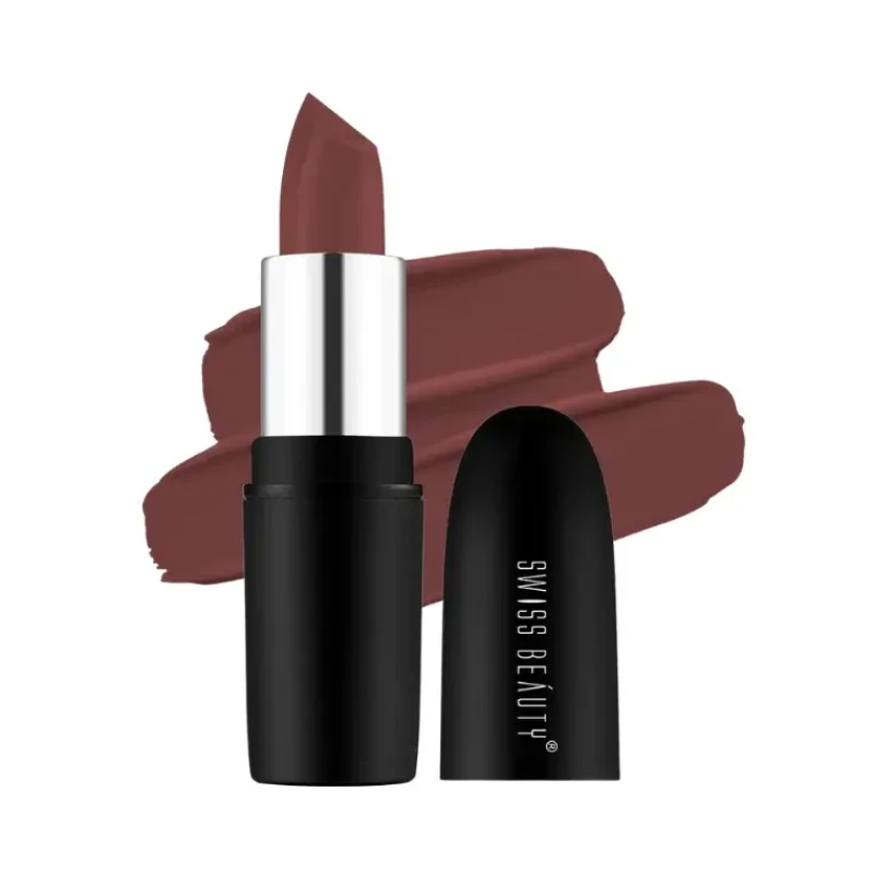 Swiss Beauty Pure Matte Lipstick #215 Natural Coco 3.8gm