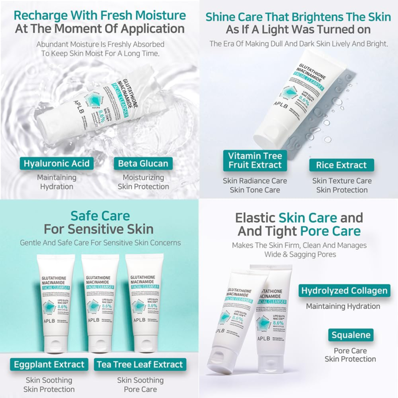 APLB Glutathione Niacinamide Facial Cleanser 80ml