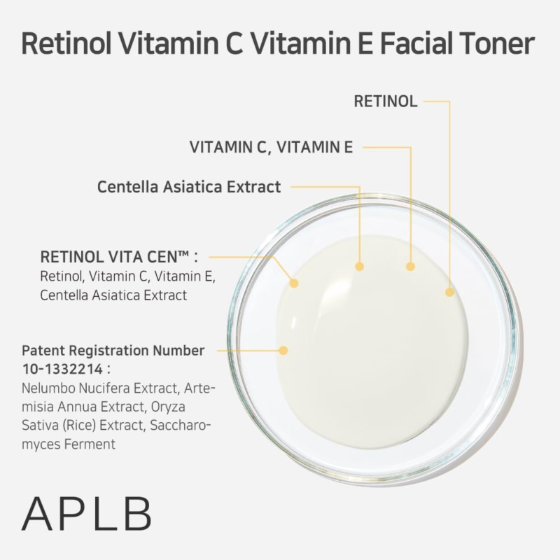 APLB Retinol Vitamin C Vitamin E Facial Toner 160ml