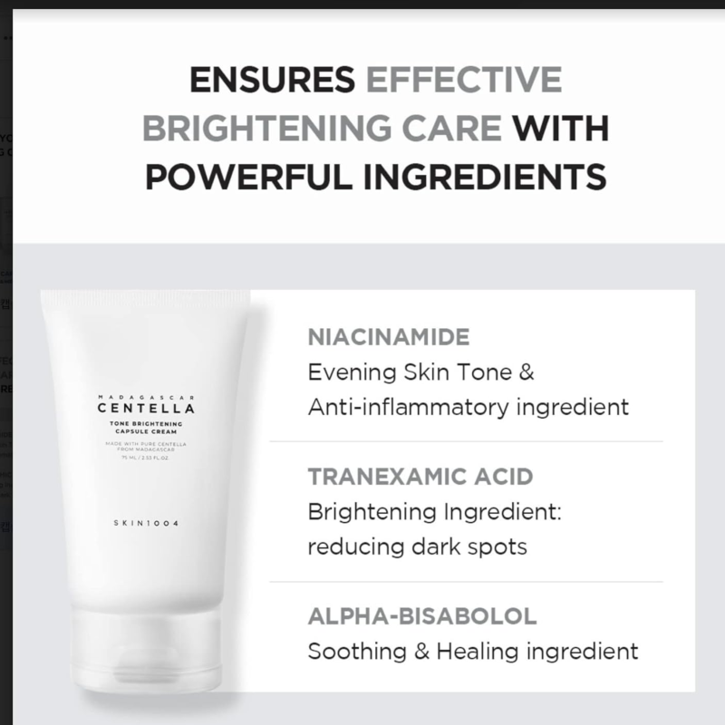 SKIN1004 Madagascar Centella Tone Brightening Capsule Cream 75ml