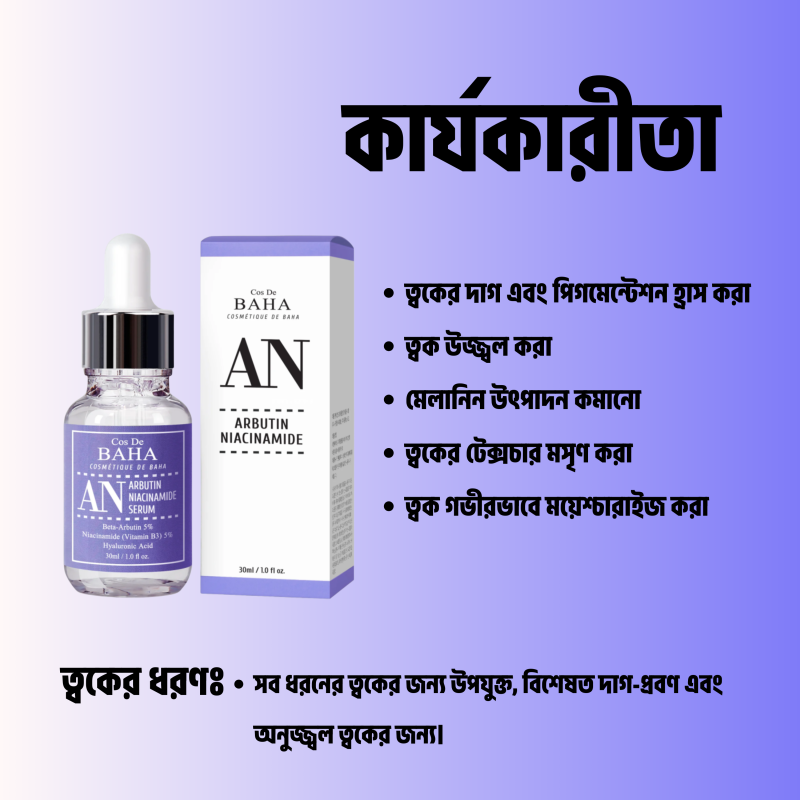 Cos De BAHA Arbutin Niacinamide Serum (AN) 30ml