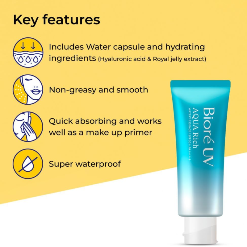 Biore UV Aqua Rich Watery Essence Sunscreen SPF50+ 70ml