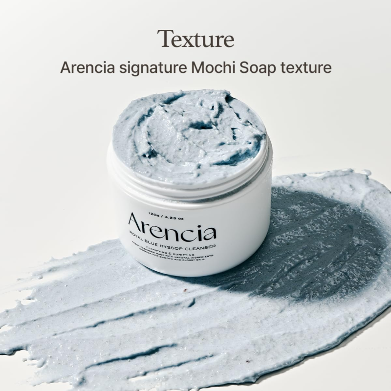Arencia Fresh Blue Hyssop Rice Mochi Cleanser 120g
