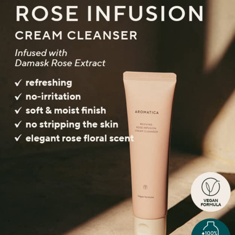 Aromatica Reviving Rose Infusion Cream Cleanser 145g